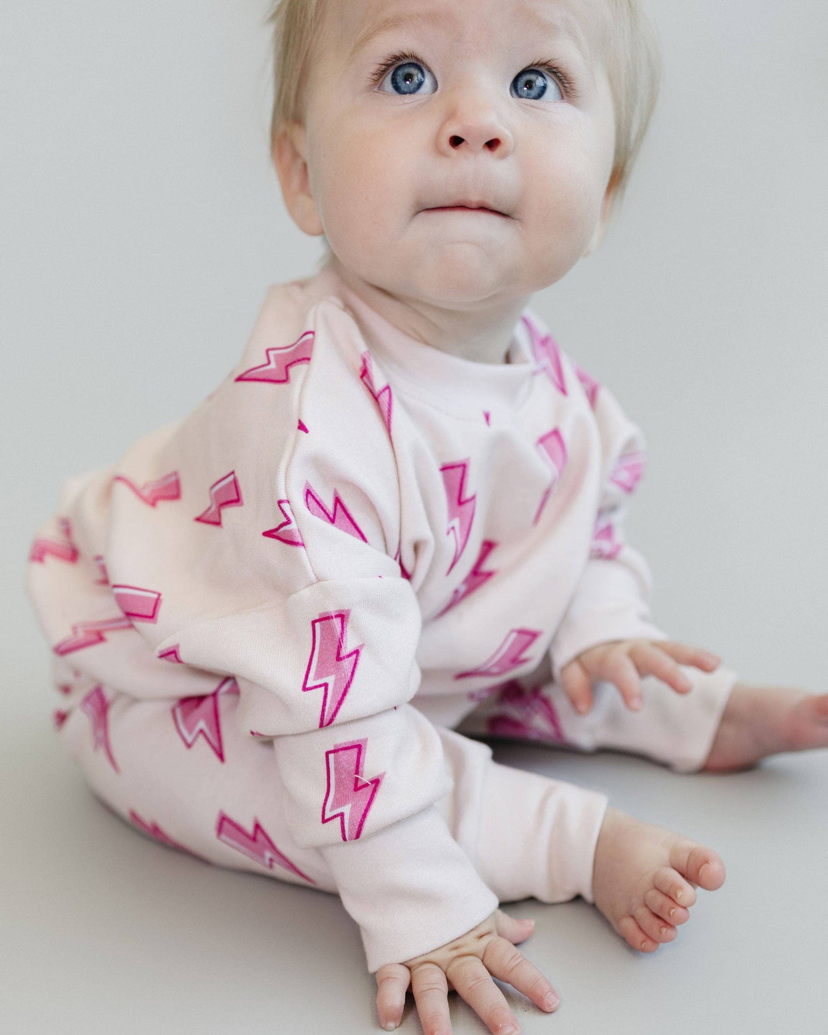 KIDS - Pink Bolts Jogger Set - Baby/Toddler