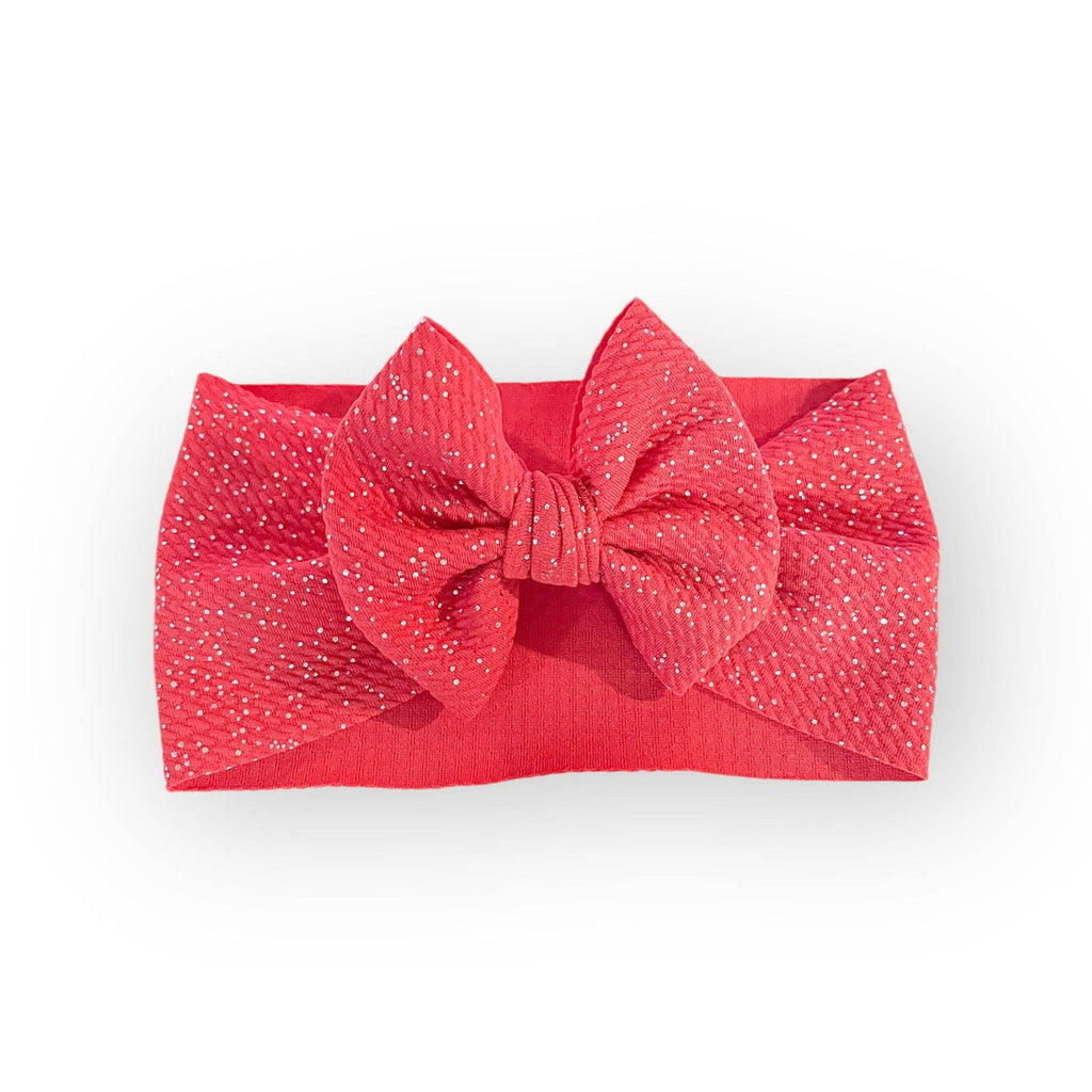Red Glitter Headwrap Bow