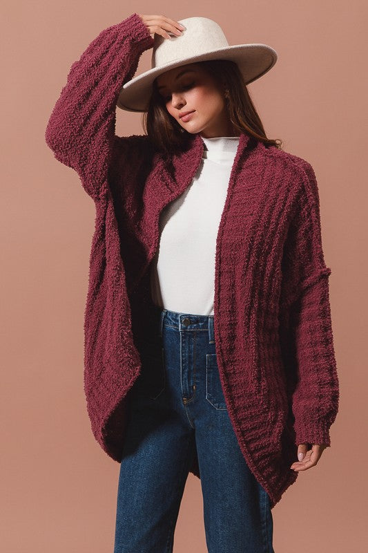 Fluffy Goodness Cardigan - Marsala