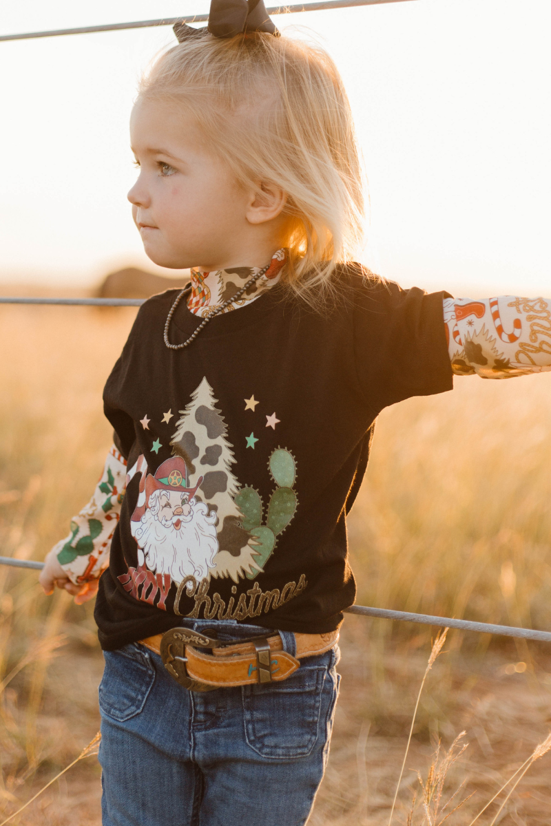 KIDS - Mini Howdy Santa Graphic Tee - Toddler/Kids