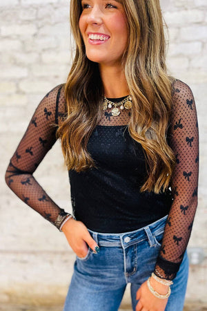 Bow Mesh Top