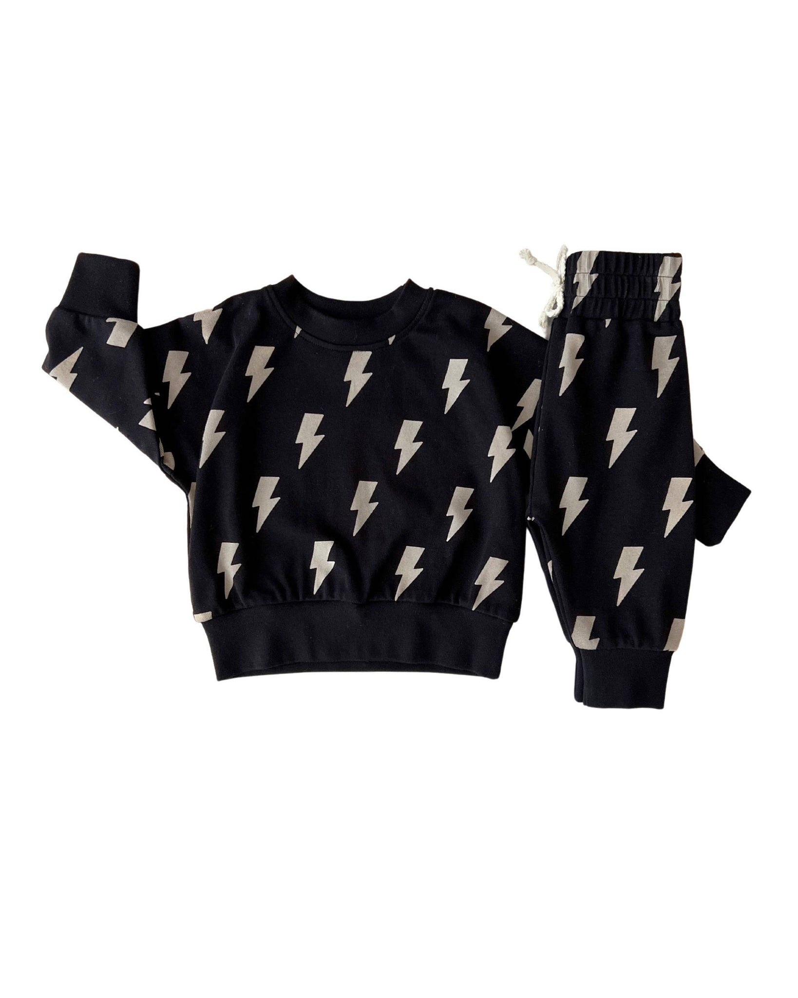 KIDS - Black Bolts Jogger Set - Baby/Toddler/Kids