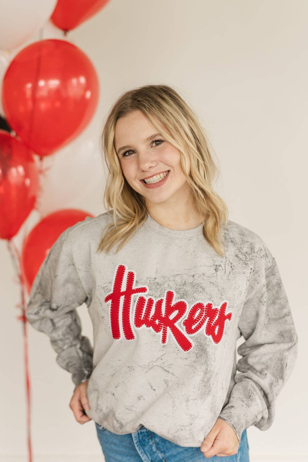 Huskers Script Tie Dye Sweatshirt