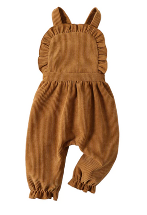 KIDS - Cognac Corduroy Jumpsuit - Baby