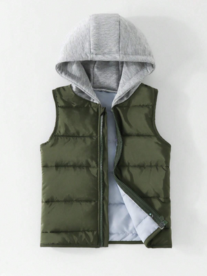 KIDS - Olive Puffer Vest - Kid