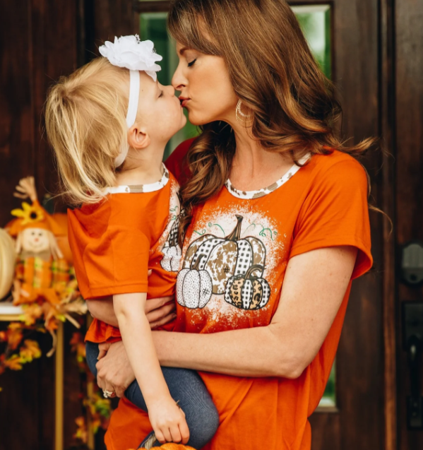 Triple Pumpkin Graphic Tee - Adult - MAMA & ME