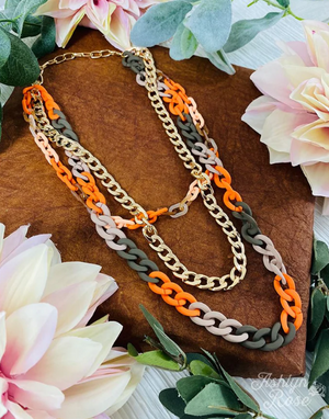 The Stephanie Necklace - Orange