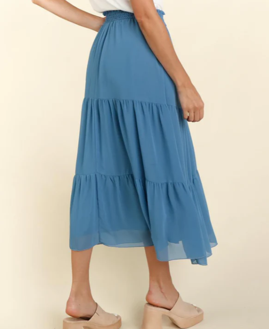 Simple Moments Tiered Midi Skirt