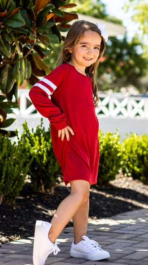 KIDS - Red Varsity Dress - Toddler/Kids