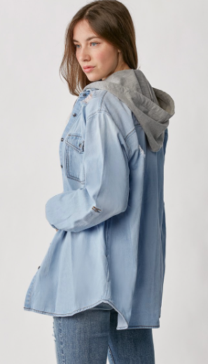 Life On The Go Denim Shacket