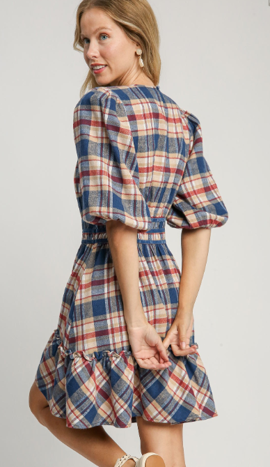 Meet Me In Fall Plaid Dress