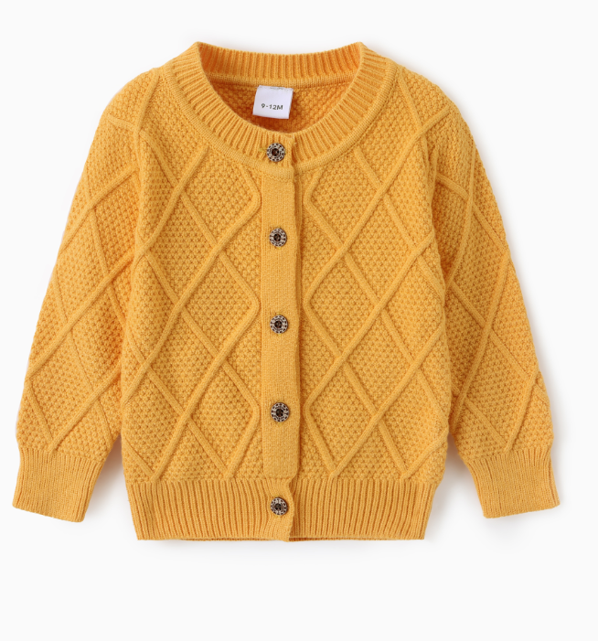 KIDS - Mustard Cardigan Sweater - Baby/Toddler