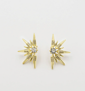 Half Steller Earrings - Gold - Treasure Jewels