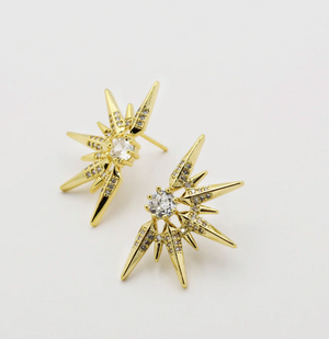 Half Steller Earrings - Gold - Treasure Jewels