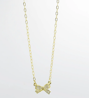Sweet Bow Necklace - Gold - Treasure Jewels