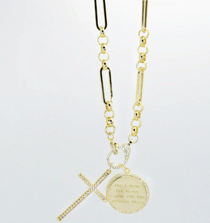 Jeremiah 29:11 Cross Necklace - Gold - Treasure Jewels