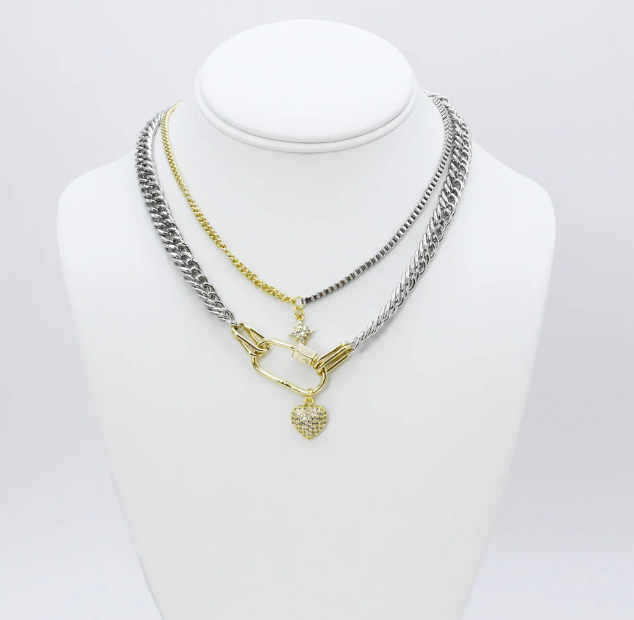 Hearts & Stars Necklace - Treasure Jewels
