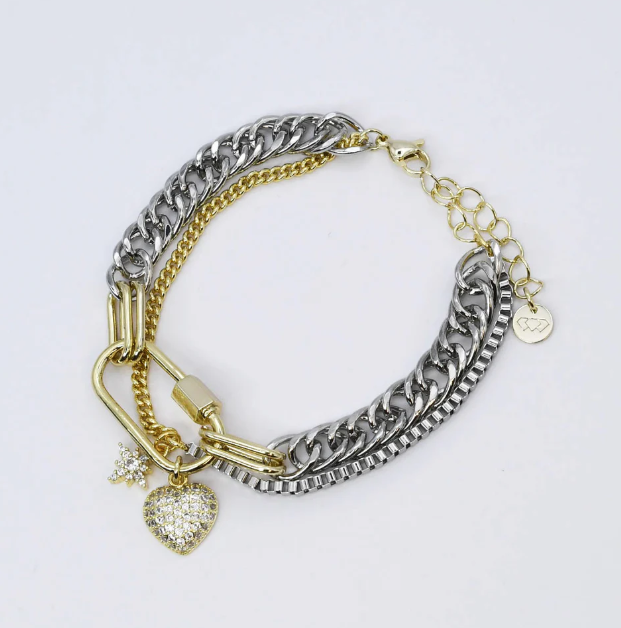Hearts & Stars Bracelet - Treasure Jewels