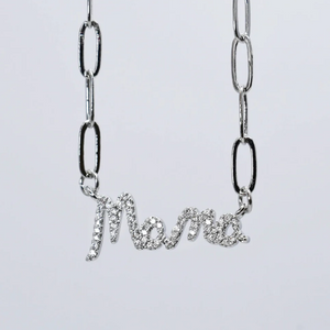 Mama Crystal Necklace - Silver - Treasure Jewels