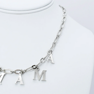 MAMA Charm Necklace - Silver - Treasure Jewels