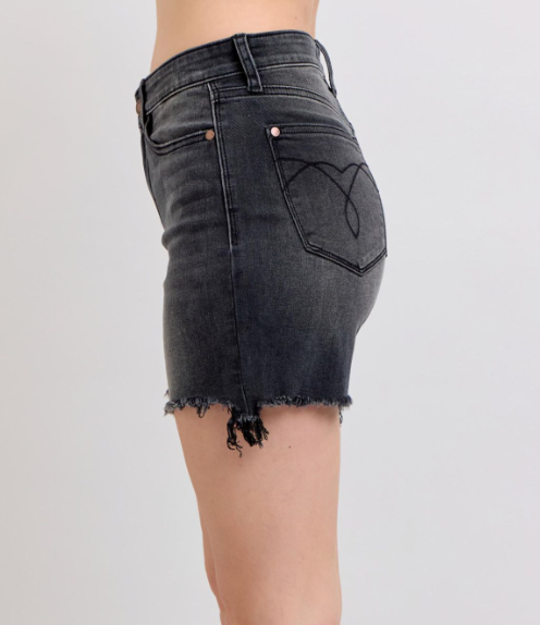 Oliver Denim Black Shorts - Judy Blue
