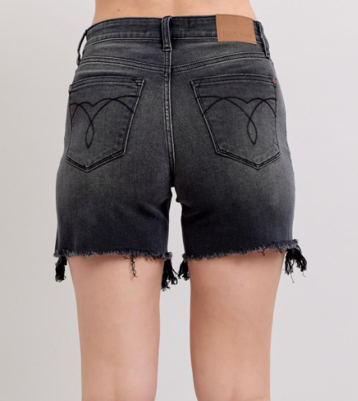 Oliver Denim Black Shorts - Judy Blue