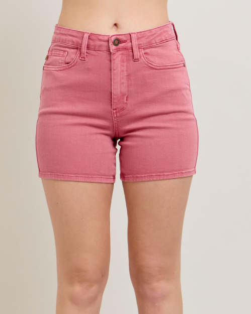 Rowan Rose Denim Shorts - Judy Blue