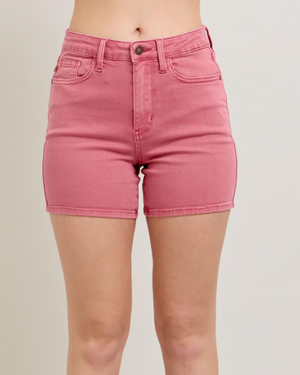 Rowan Rose Denim Shorts - Judy Blue