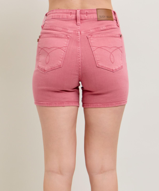 Rowan Rose Denim Shorts - Judy Blue