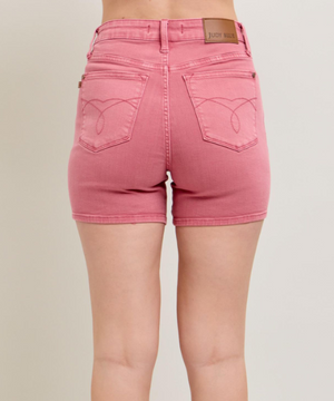 Rowan Rose Denim Shorts - Judy Blue