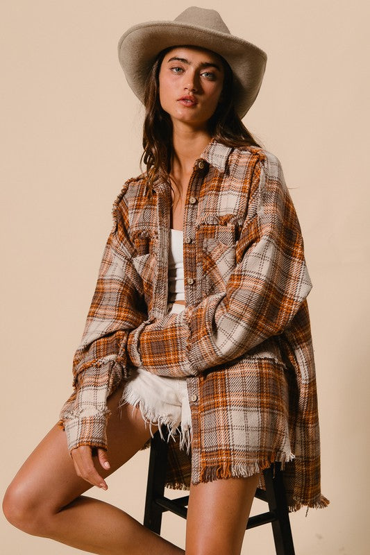 Country Up Plaid Shacket