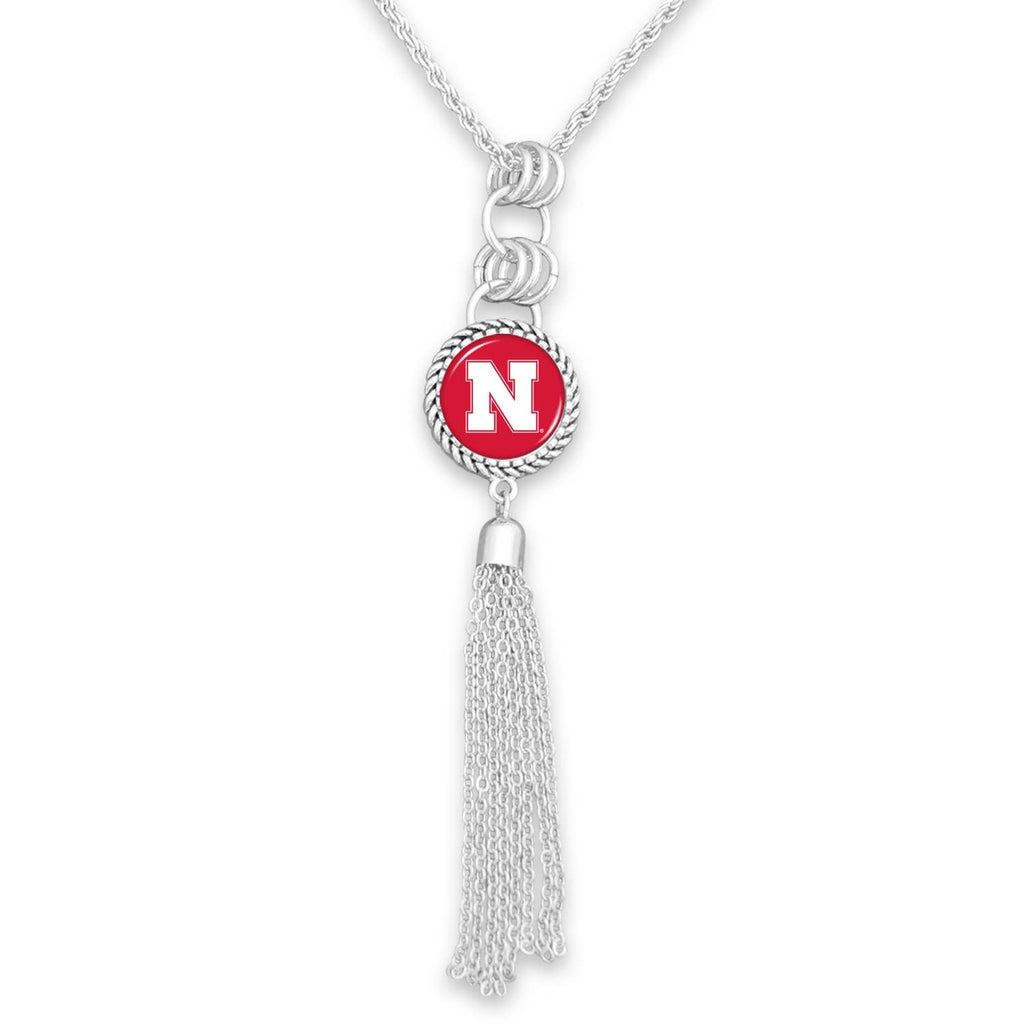 Nebraska Huskers Long Tassel Necklace