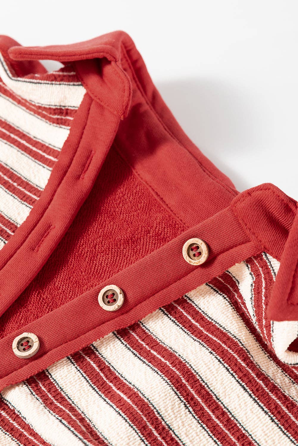 Red Stripe Collared Top