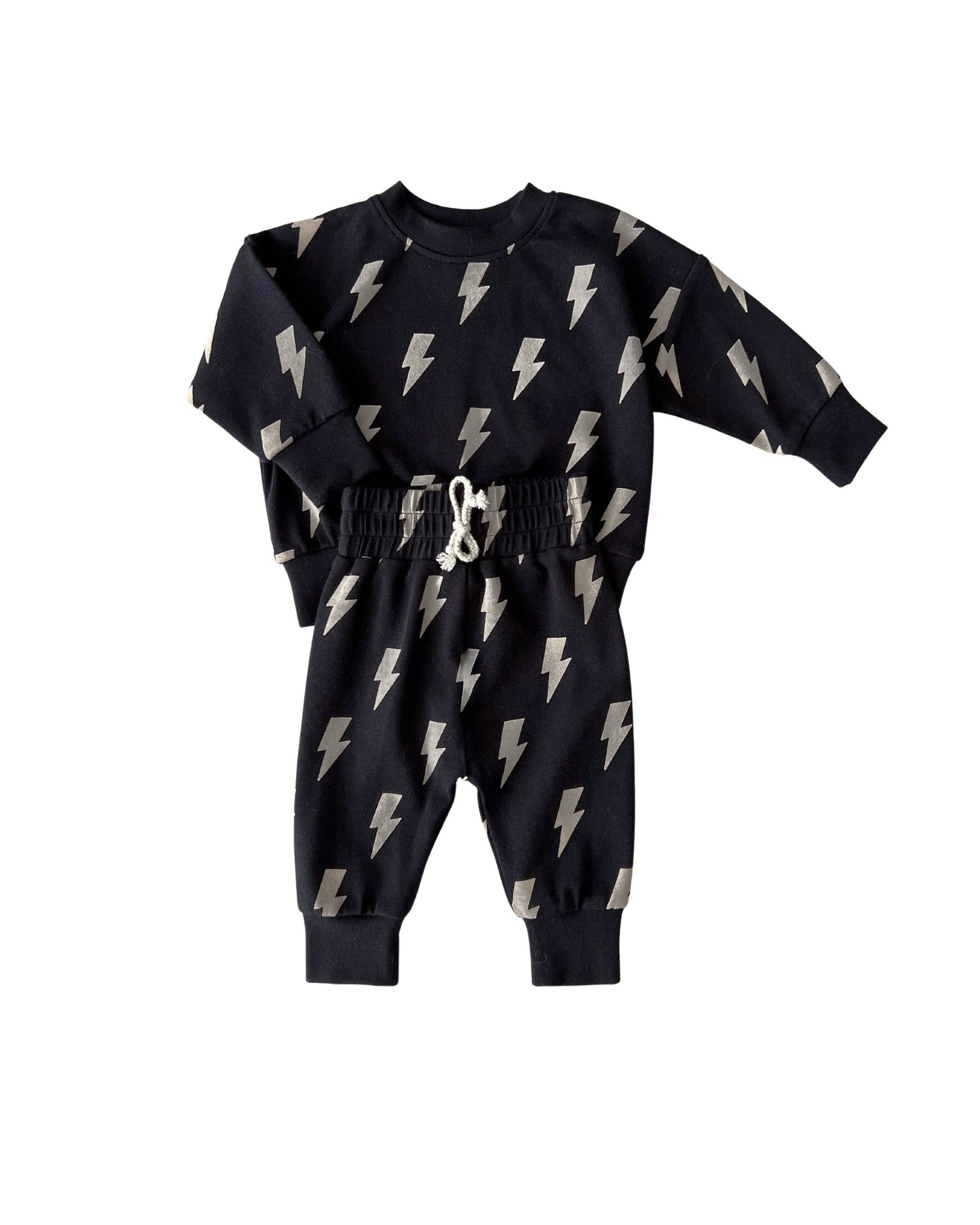 KIDS - Black Bolts Jogger Set - Baby/Toddler/Kids