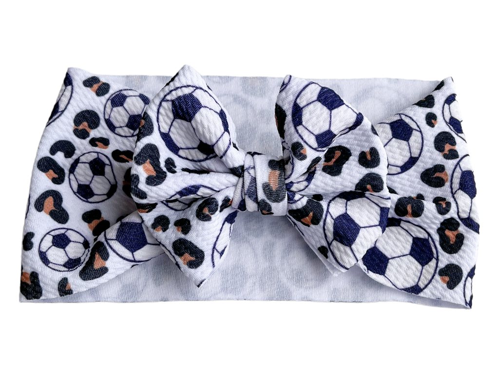 Soccer Headwrap Baby Bow