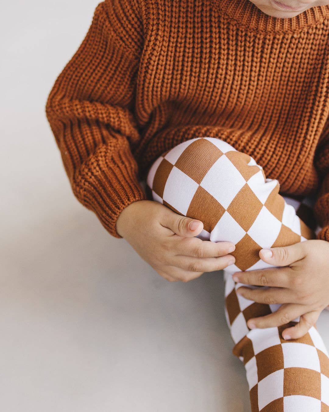 KIDS - Checkered Leggings - Copper - Toddler