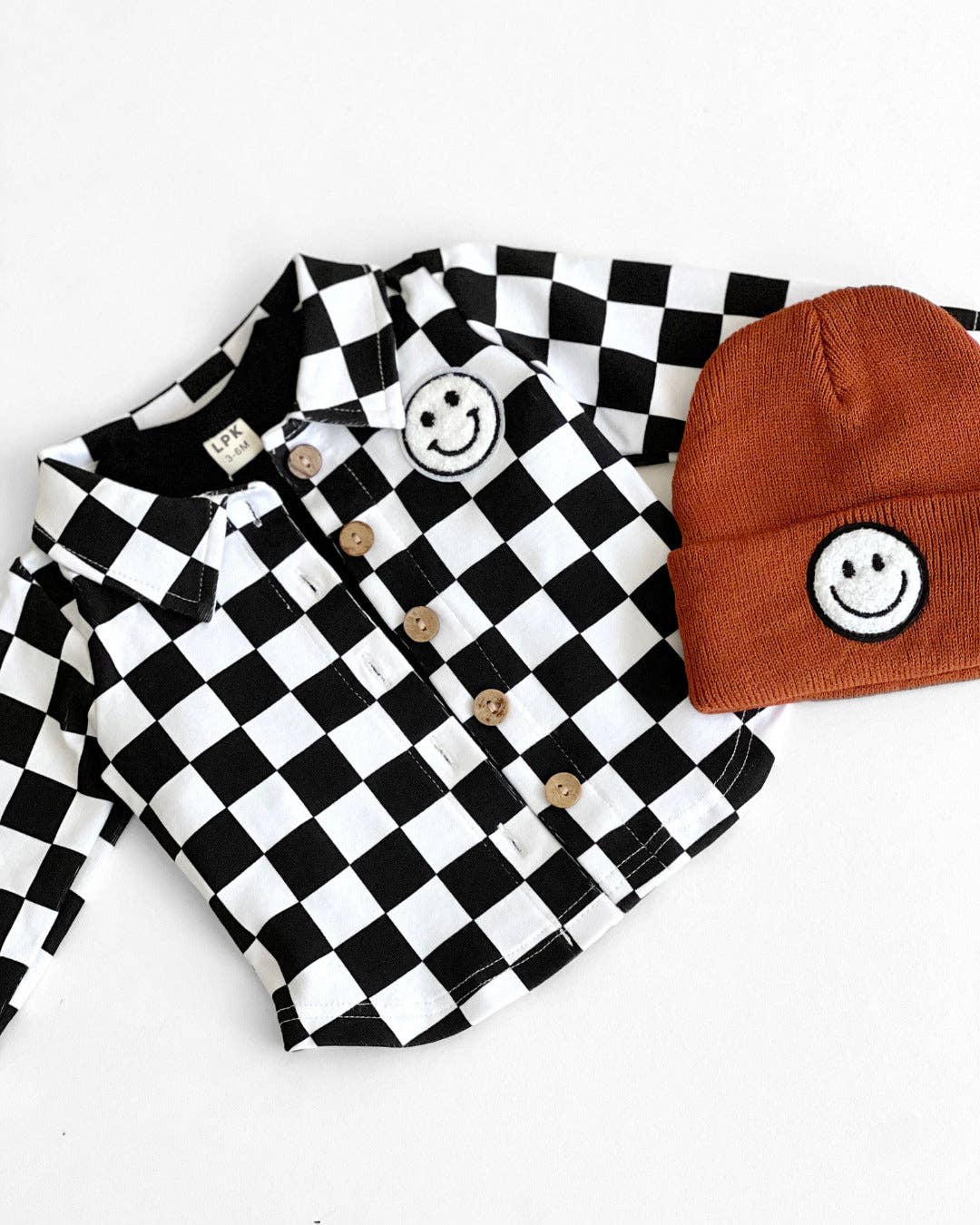 KIDS - Checkered Cotton Shacket - Black - Baby/Toddler/Kids