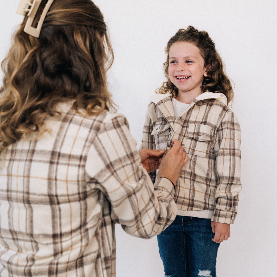 KIDS - Beige Flannel Top - Kids