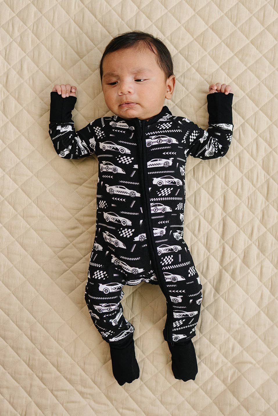 KIDS - Racecars Zip Romper - Baby