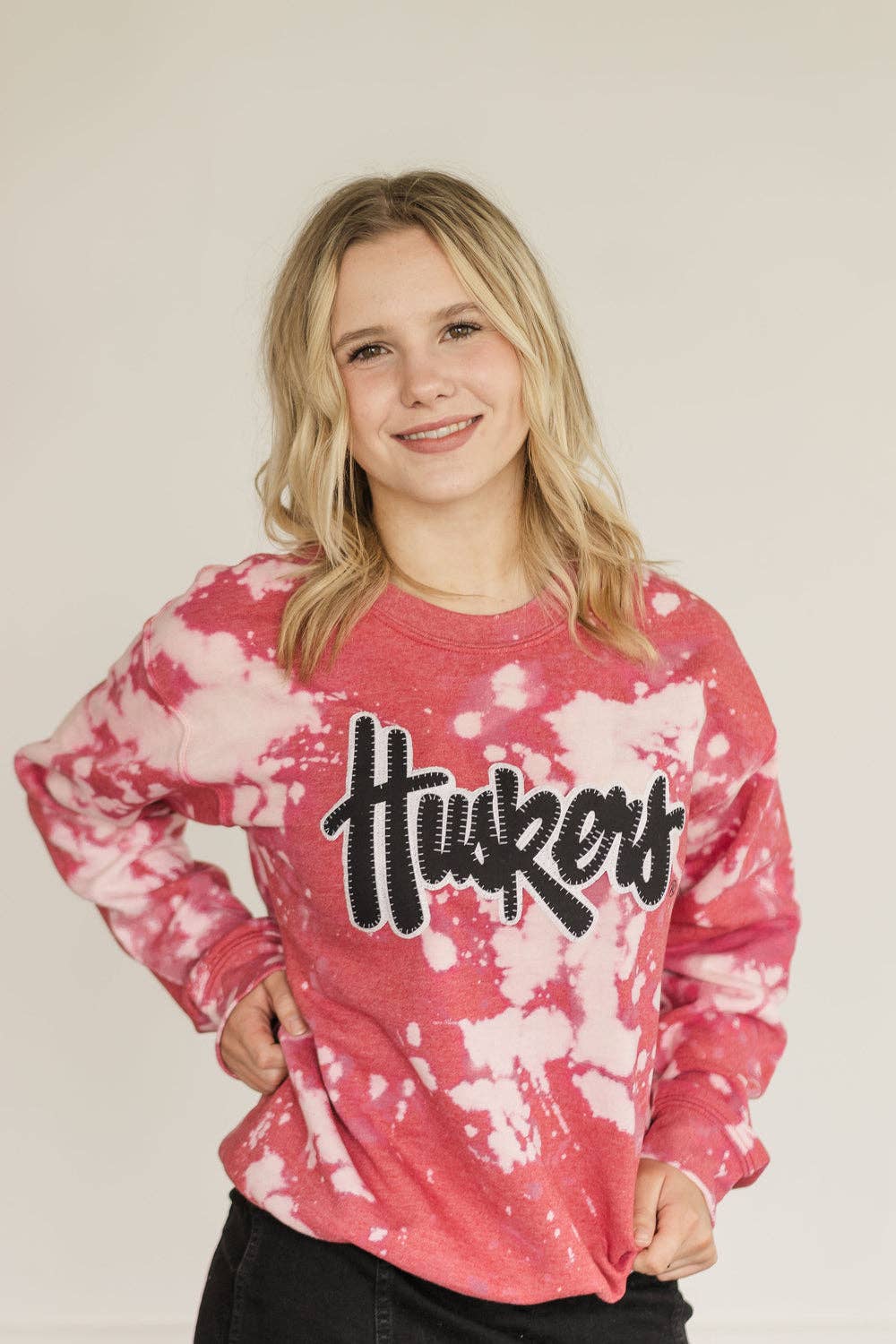 Husker Tie Dye Graphic Sweatshirt