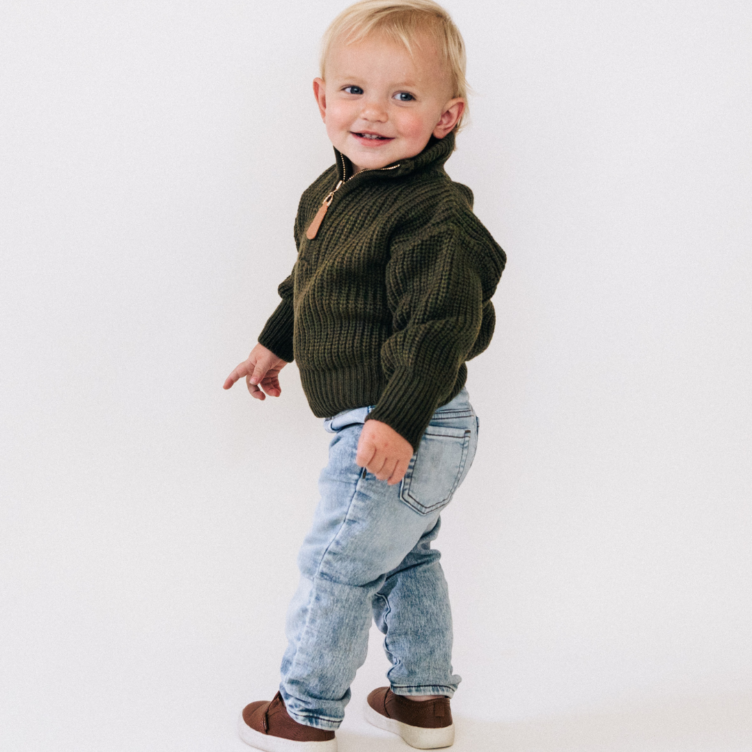 KIDS - Dark Green Sweater - Baby