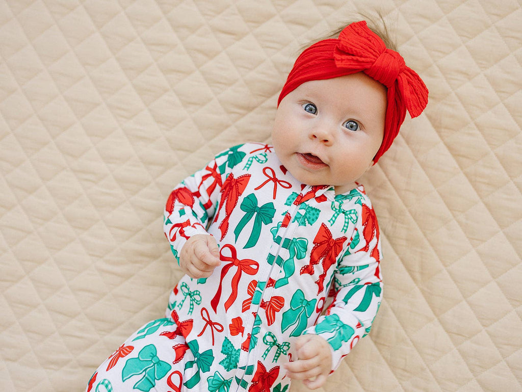 KIDS - Merry Bows Romper - Baby/Toddler