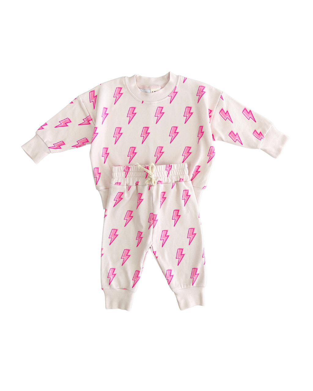KIDS - Pink Bolts Jogger Set - Baby/Toddler