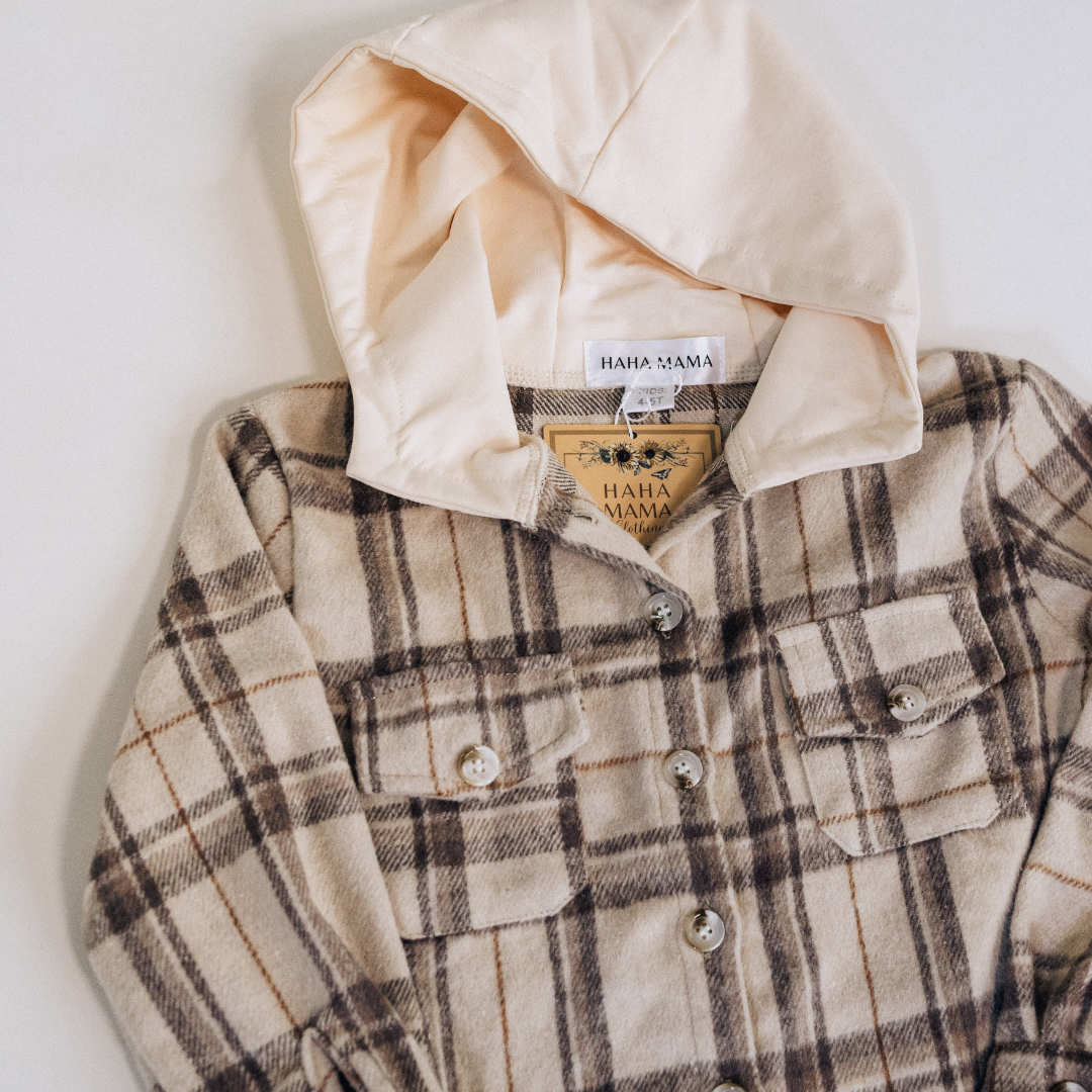 KIDS - Beige Flannel Top - Kids
