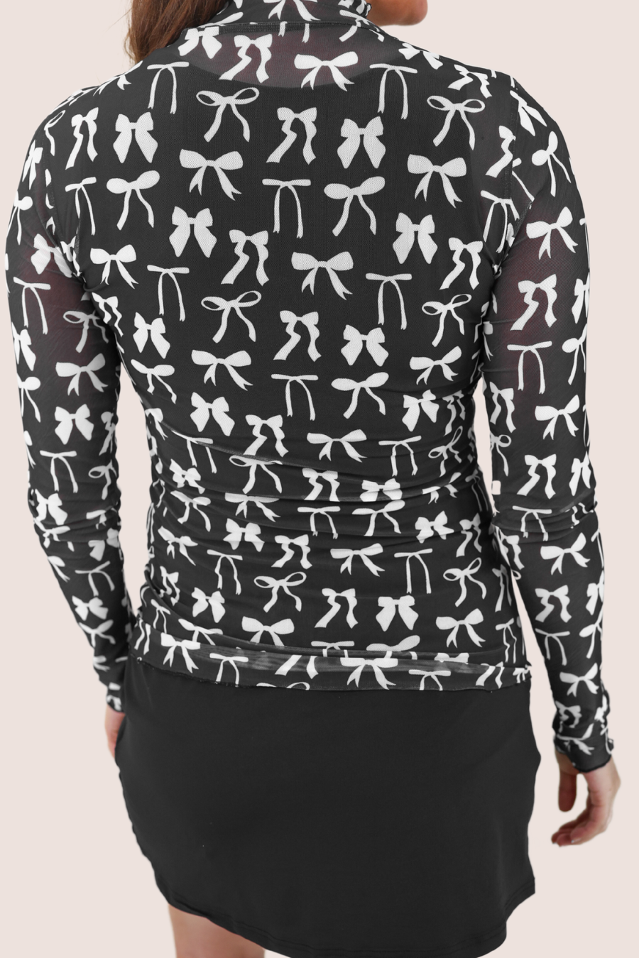 Keigan White Bows Mesh Top