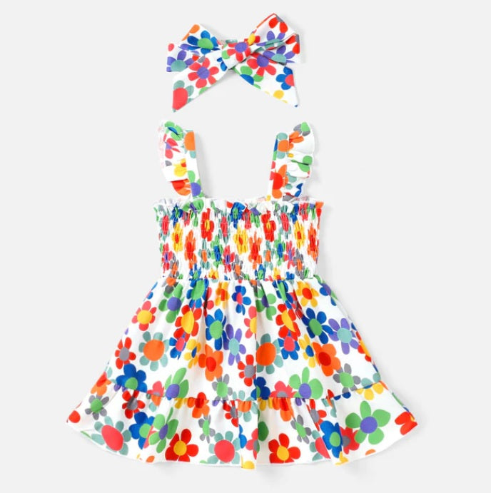 KIDS - Floral Smocked Dress - Baby