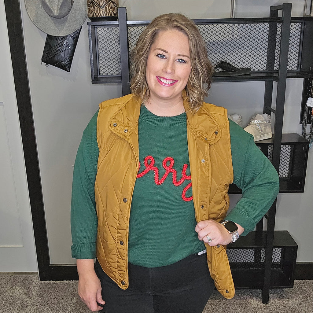Like No Other Puffer Vest - Camel