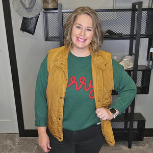 Like No Other Puffer Vest - Camel