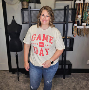 Game Day With Football Graphic Tee