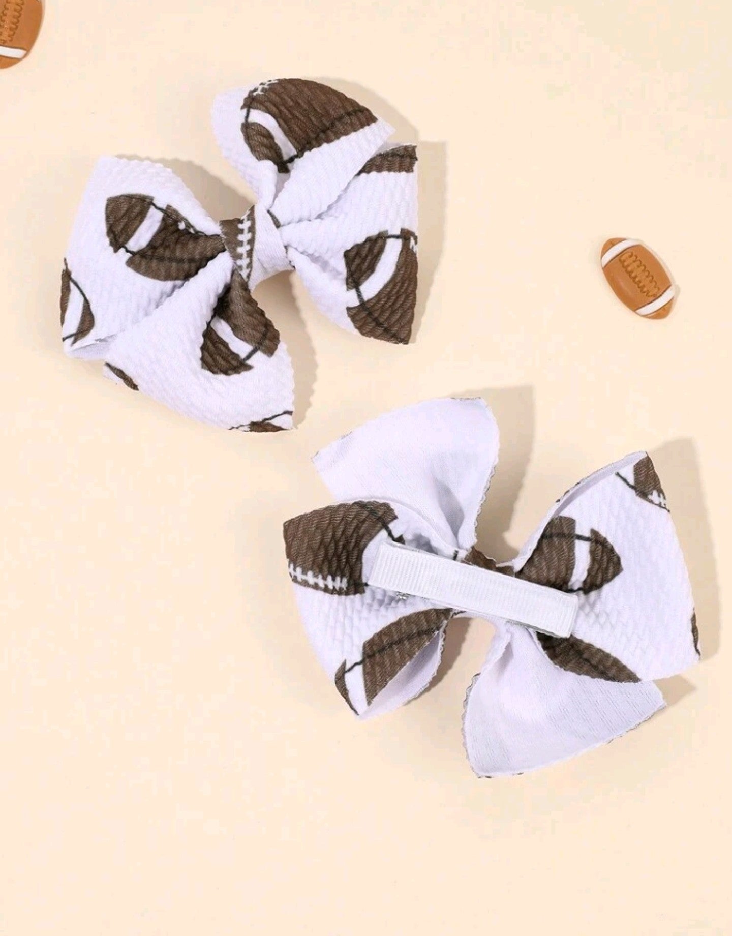 Football Bow Clips